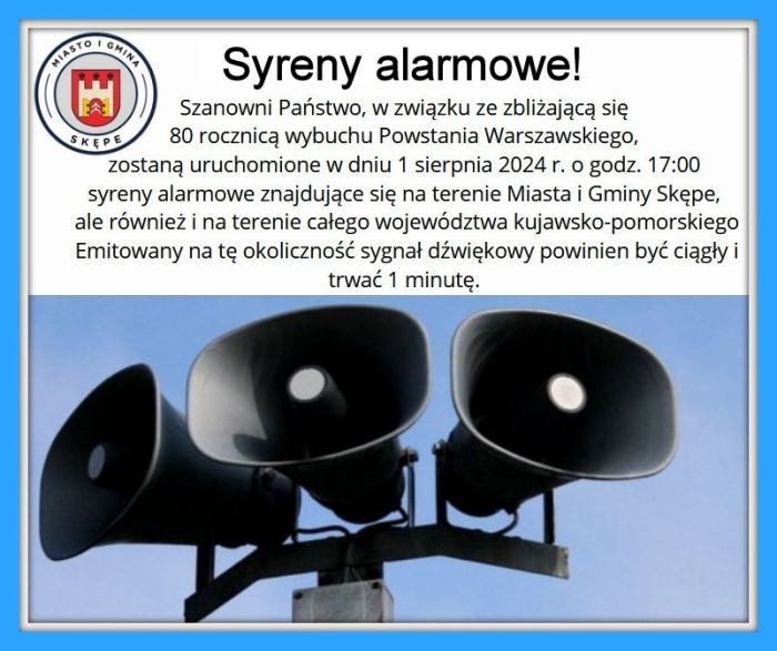 Informacja syreny alarmowe