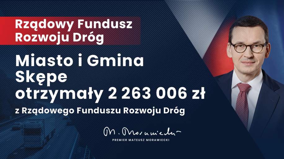 Miasto i Gmina Skępe otrzymały 2 263 006 zł. z Rządowego Funduszu Rozwoju Dróg na przebudowę ulicy Spółdzielczej w Skępem