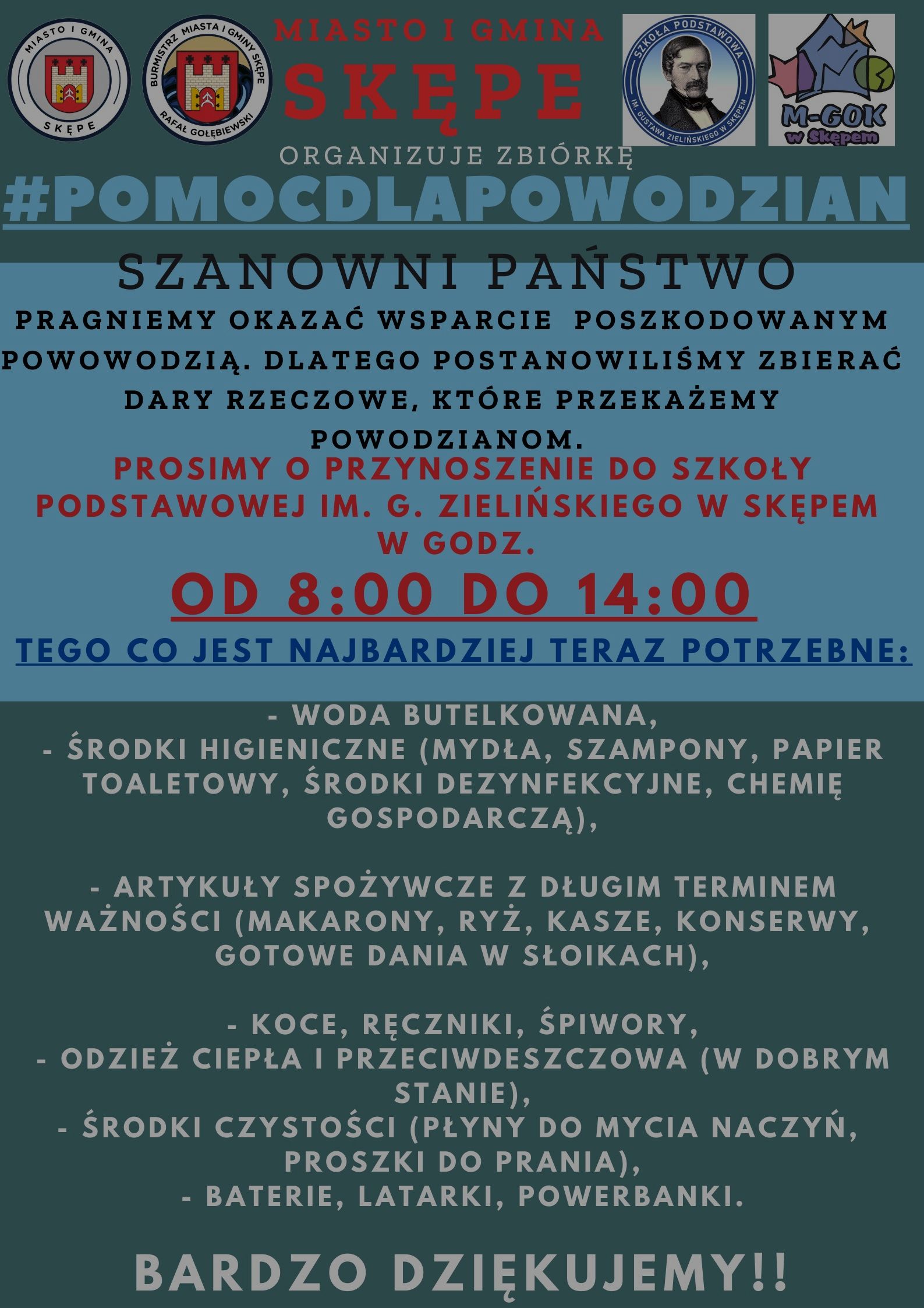 Pomoc dla powodzian!